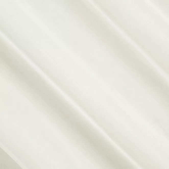 L131/5 Firana szyta na taśmie 5 cm kremowa z miękkiej i połyskliwej tkaniny, wykończona obciążnikiem