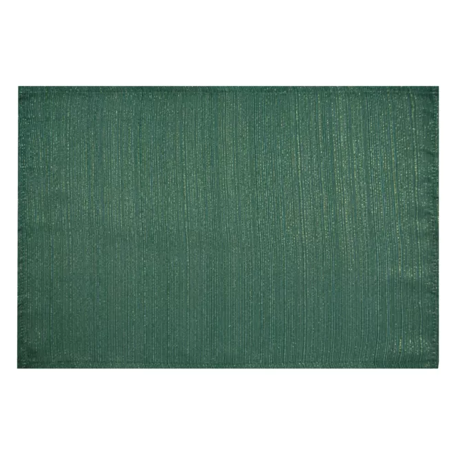 Komplet 4 szt. serwetek zielonych 30x40 cm przetykane błyszczącą nicią - GLAMO