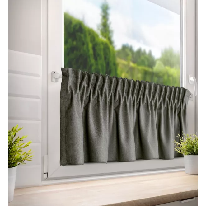 Zazdrostka popielata z tkaniny o płóciennym splocie 140x30 cm taśma  LENA