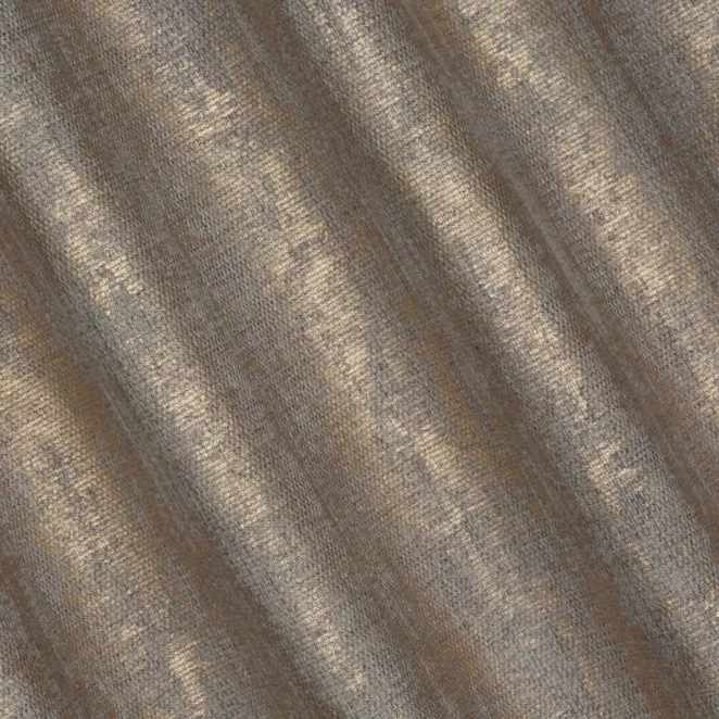 R191/5 Zasłona szyta na taśmie 5 cm popielato złota z eleganckiej tkaniny o prostym splocie z połyskującym dodatkiem