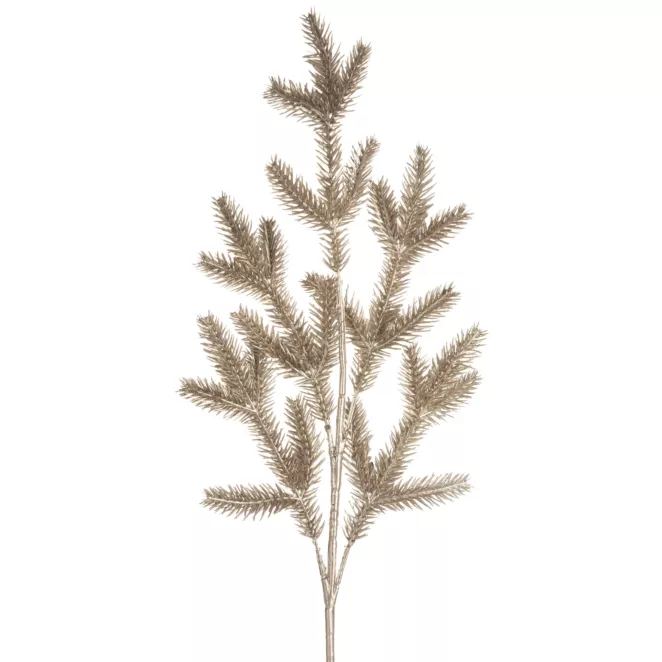 Zimowa gałązka w subtelnie lśniącym szampańskim kolorze