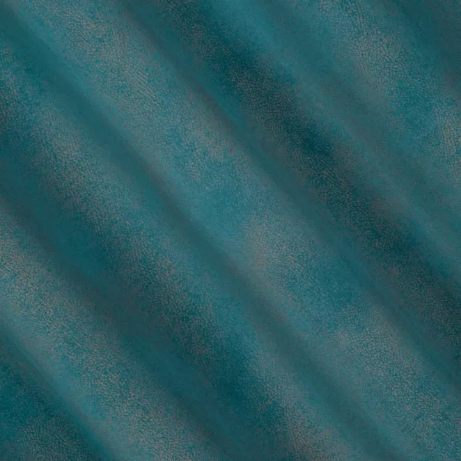 L45/7 Zasłona szyta na taśmie 5 cm LIBERTY turkusowa z miękkiej, welwetowej tkaniny z nakrapianym połyskującym nadrukiem