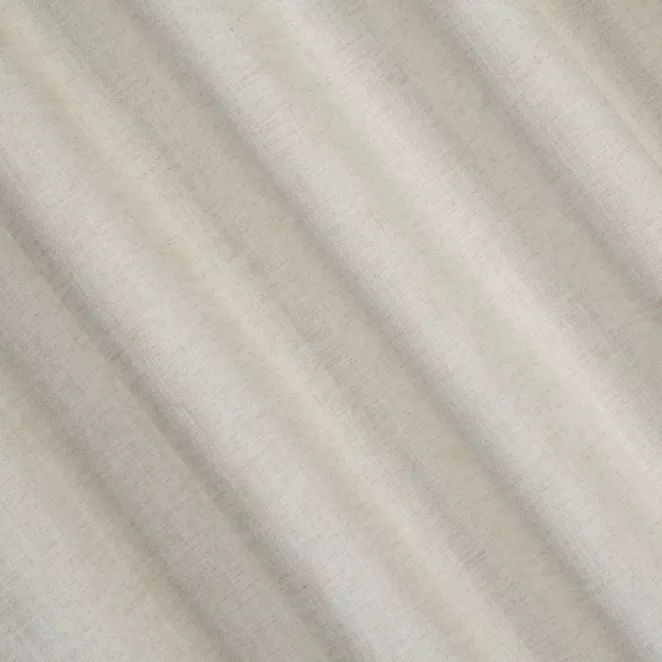 R216/1 Zasłona szyta na taśmie 5 cm naturalna z tkaniny z dodatkiem lnu, z melanżowym splotem ekologiczna