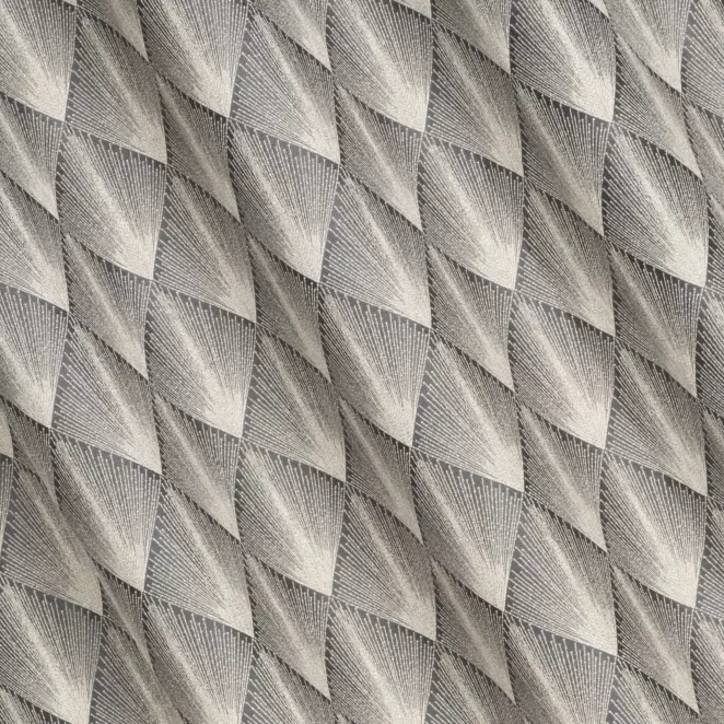 R181/6 Zasłona szyta na taśmie 5 cm jasnobrązowo złota z tkaniny w elegancki geometryczny wzór z błyszczącą nicią