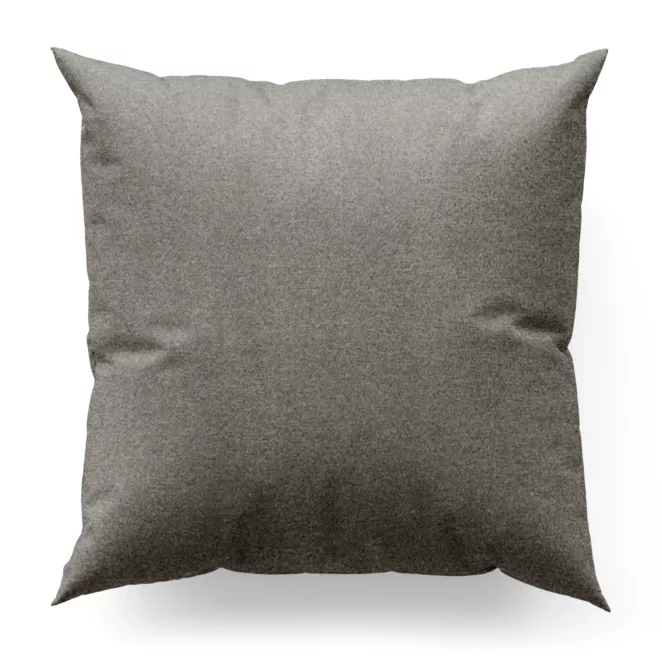 Poszewka szyta szara ze strukturalnej tkaniny typu blackout, zaciemniająca w 100%