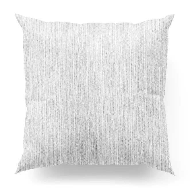 Poszewka szyta popielato czarna z tkaniny o wyraźnym splocie z efektem melanżu