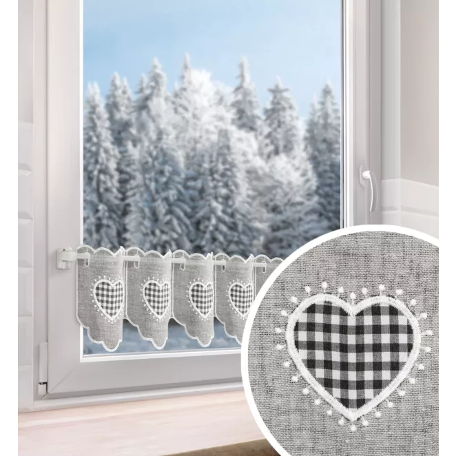 P289/1 Tkanina firanowa zazdrostka zdobiona haftem