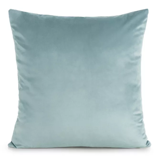 Poszewka na poduszkę 45x45 cm welwetowa, gładka morska o delikatnym połysku GAJA 1