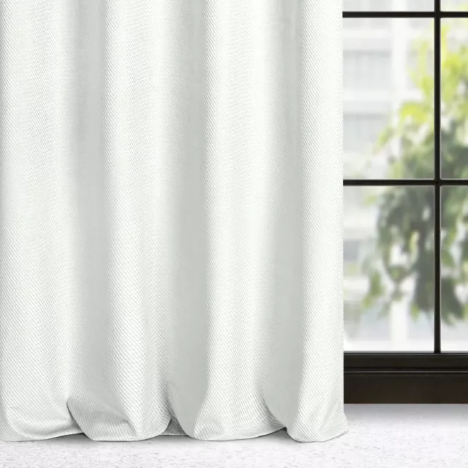 Zasłona biała z wytłaczanego welwetu 140x250 cm przelotka - ELIZA