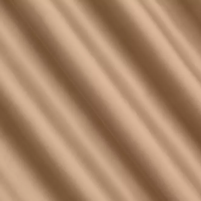 P277/27 Zasłona szyta na taśmie 5 cm jasnobrązowa z miękkiej półmatowej tkaniny welwetowej