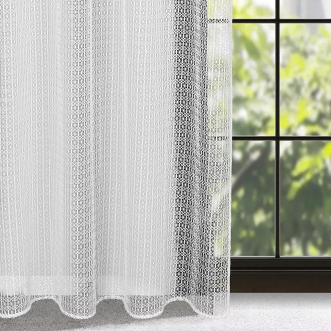 Firana biała z siateczki 140x250 cm przelotka - LARA