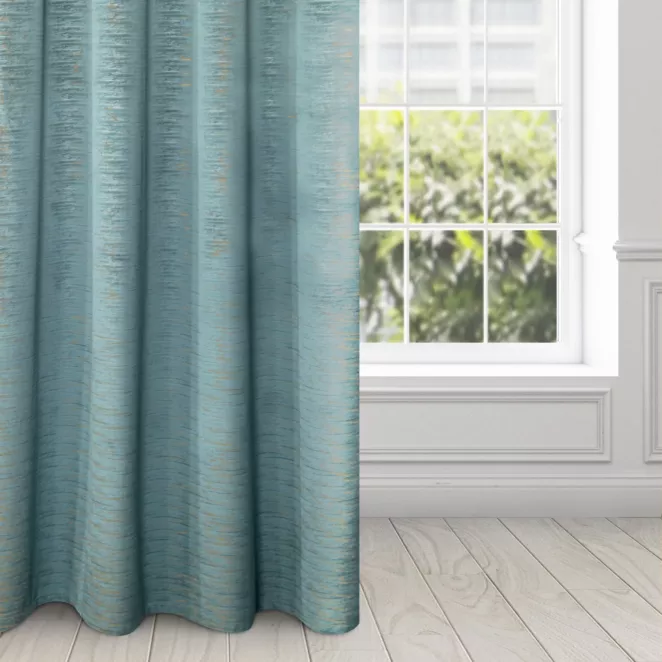 Zasłona welwetowa turkusowa 140x250 przelotka - ALUVIA