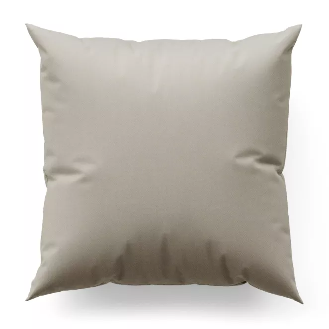 Poszewka szyta ciemnobeżowa z miękkiej tkaniny w drobny wzór jodełkowy