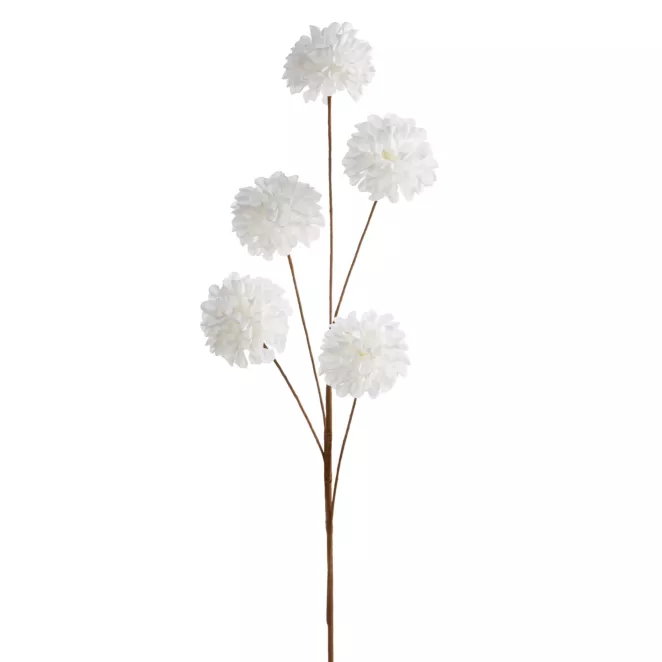 Kwiat sztuczny biały z plastycznej pianki foamiran 80 cm