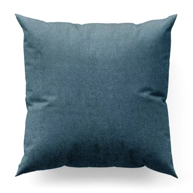 Poszewka szyta ciemnoturkusowa z miękkiej w dotyku tkaniny szenilowej