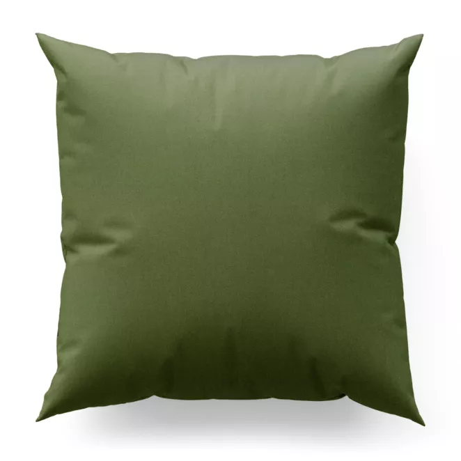 Poszewka szyta zielona z miękkiej tkaniny w drobny wzór jodełkowy