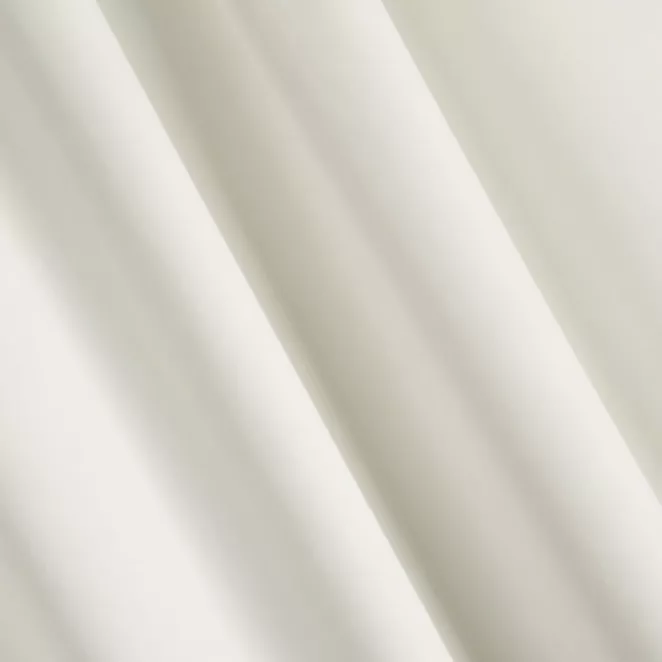 P277/11 Zasłona szyta na taśmie 5 cm ENYA jasnokremowa z miękkiej półmatowej tkaniny welwetowej