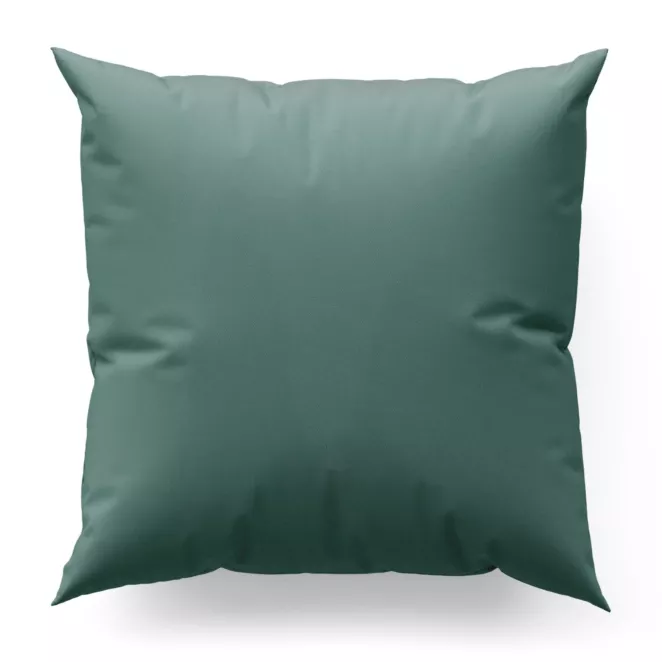 Poszewka szyta turkusowa z gładkiej tkaniny zaciemniającej typu dimout