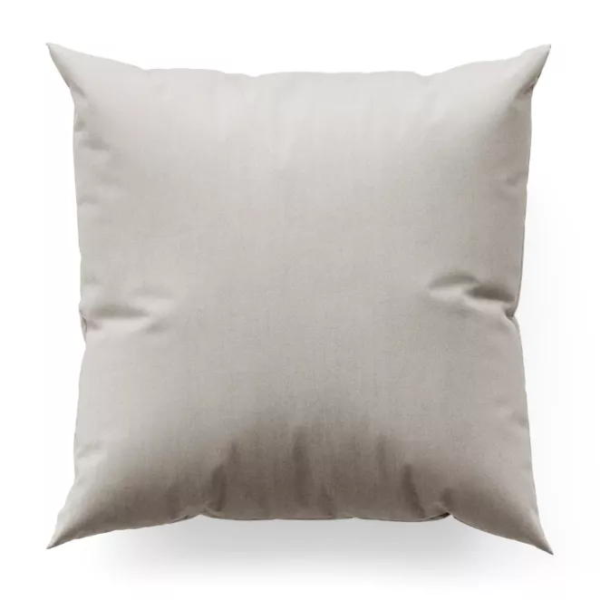 Poszewka szyta szarobeżowa z miękkiej tkaniny welwetowej