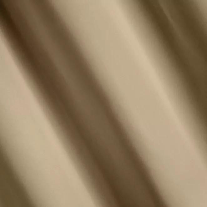 L107/2 Zasłona szyta na taśmie 5 cm beżowa z gładkiej tkaniny zaciemniającej typu dimout
