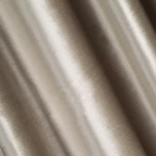 L105/9 Zasłona szyta na taśmie 5 cm ITALIA brązowa z tkaniny welwetowej o delikatnym połysku