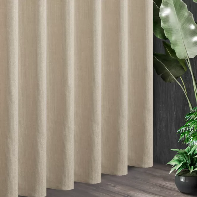 Tkanina zasłonowa o grubszym widocznym splocie