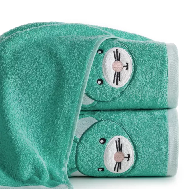 Ręcznik kąpielowy dziecięcy 50x90 cm bawełniany kolor miętowy 450 g/m2 BABY 71