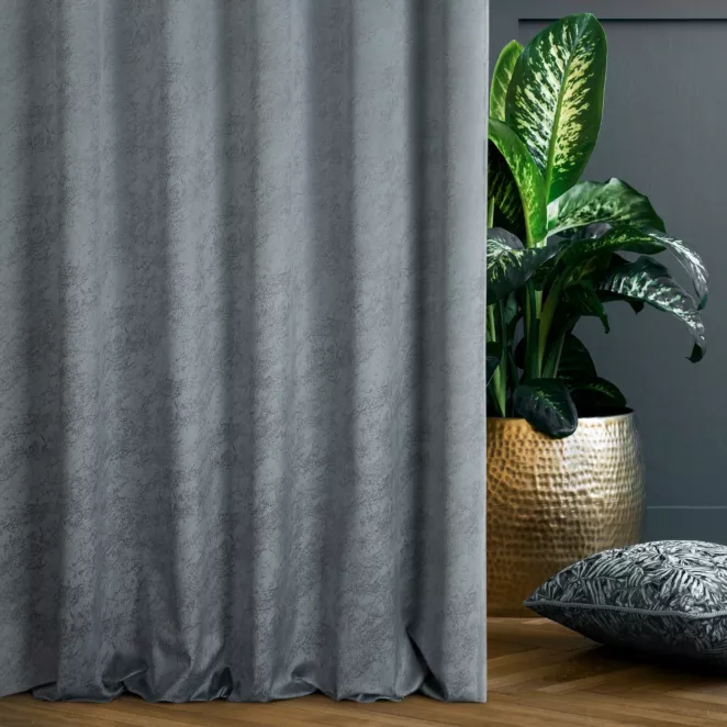 Tkanina zasłonowa, miękka, welwetowa z marmurowym wzorem