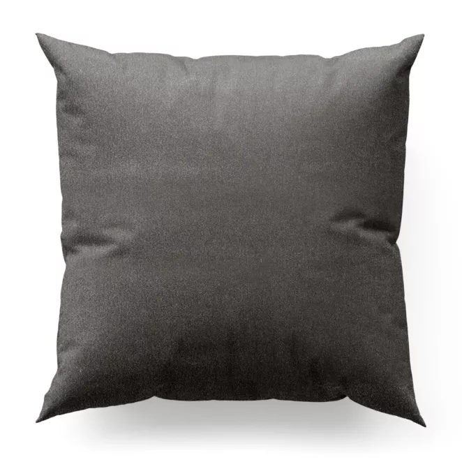 Poszewka szyta grafitowa z gładkiej, zaciemniającej tkaniny z wyraźnym splotem