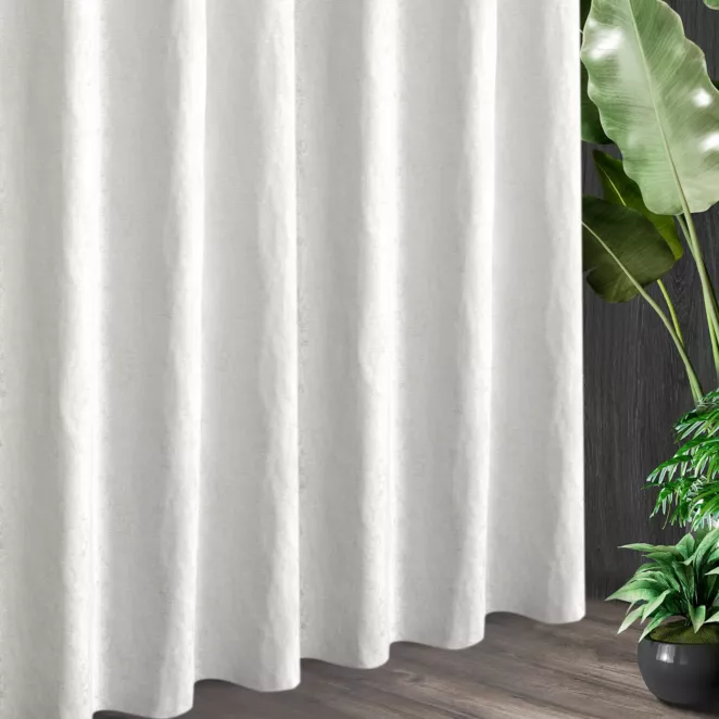 Tkanina zasłonowa, gruba, miękka, szenilowa, z efektem przecierki z kolekcji Eva Minge