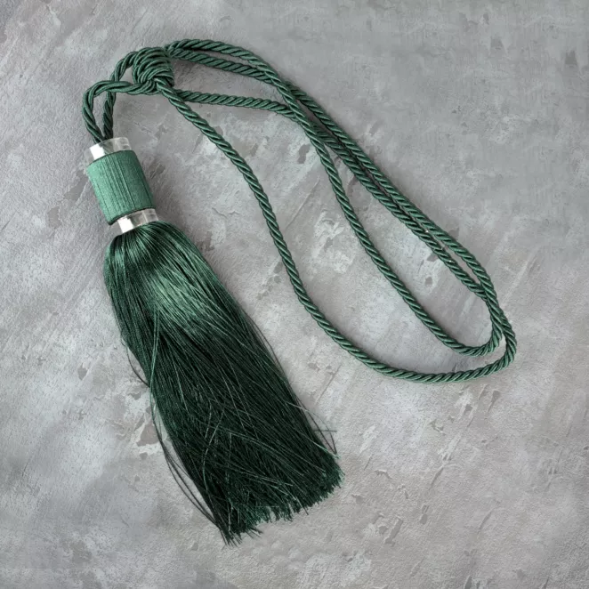 Dekoracyjny sznur do zasłon DINA upinacz z ozdobnym chwostem i kryształkami