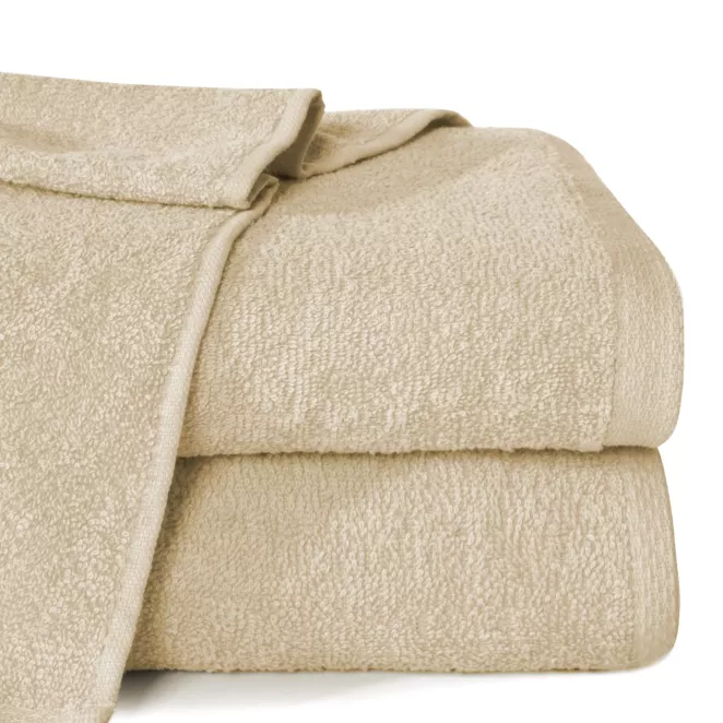 Ręcznik kąpielowy 50x90 cm bawełniany kolor ciemnobeżowy 400 g/m2 GŁADKI 1