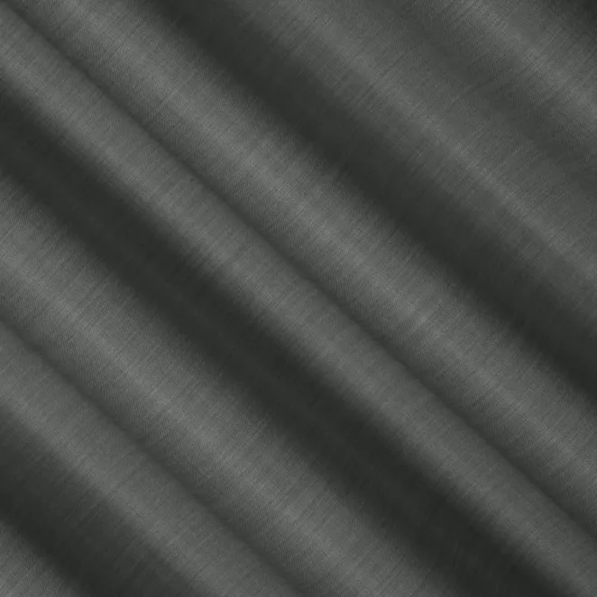 L156/22 Zasłona szyta na taśmie 5 cm stalowa z miękkiej tkaniny o naturalnym splocie w stylu ekologicznym