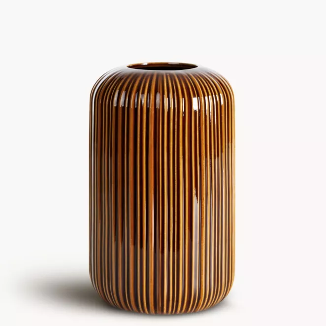 Wazon dekoracyjny TORI w tłoczone prążki kolekcja FIORE