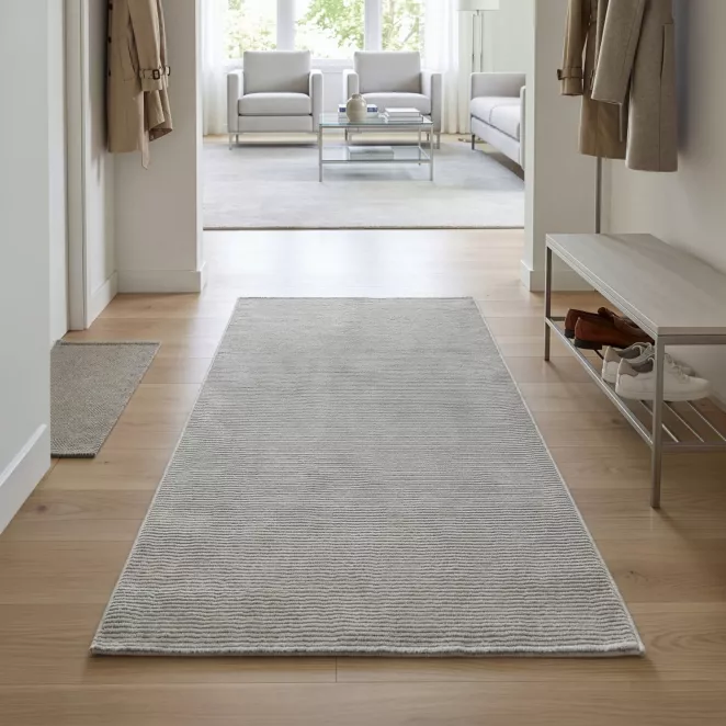 Dywan 80x150 cm szaro, czarny zdobiony abstrakcyjnym wzorem ASIA 3