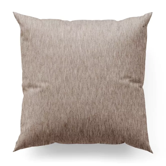 Poszewka szyta beżowa z tkaniny o naturalnym splocie i efektem melanżu, z dodatkiem nici metalicznej Italissima Eva Minge