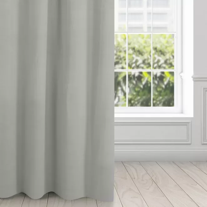 Zasłona szara z matowego welwetu 140x250 cm przelotka - MILO