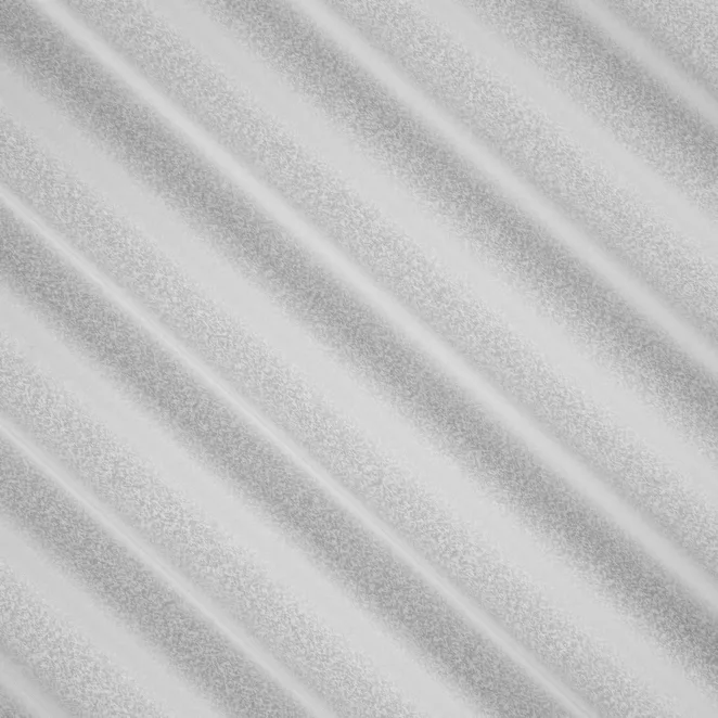 R217/2 Firana szyta na taśmie 5 cm biała z delikatnej połyskującej tkaniny o strukturze deszczyku wykończonej obciążnikiem