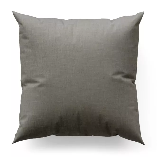 Poszewka szyta GEONOA szara z miękkiej tkaniny o naturalnym charakterze z widocznym ozdobnym splotem