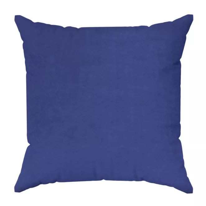 Poszewka szyta ENYA niebieska z miękkiej półmatowej tkaniny welwetowej