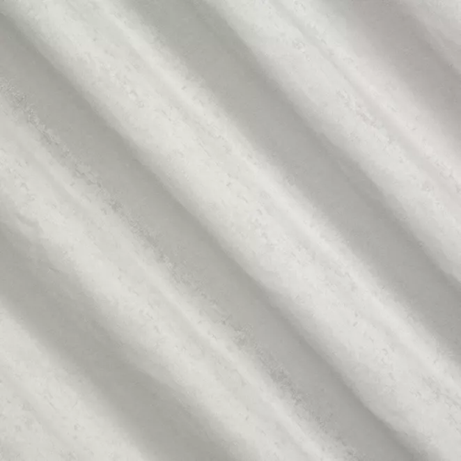 E113/2 Zasłona szyta na taśmie 5 cm jasnobeżowa z tkaniny szenilowej z efektem przecierki