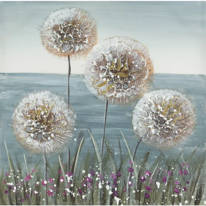 Obraz AIR 1 ręcznie malowany na płótnie dmuchawce nad brzegiem morza