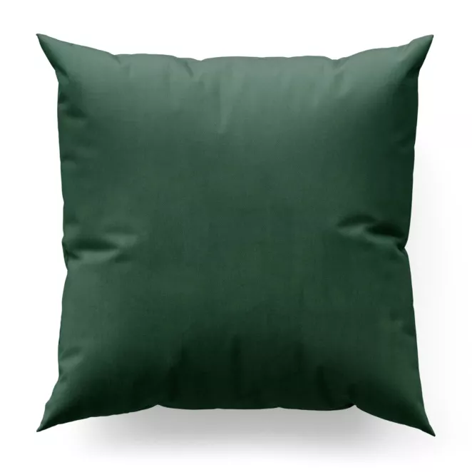 Poszewka szyta ciemnomiętowa z miękkiej tkaniny welwetowej