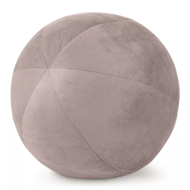 Poduszka dekoracyjna w formie kuli średnica 24 cm welwetowa pudrowa GAJA