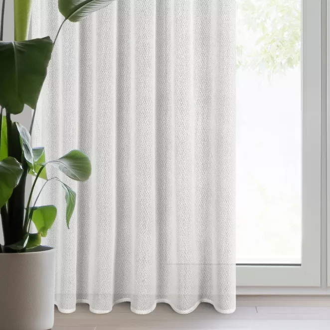 Zasłona biała z siateczki 140x270 cm taśma - ALEKSA