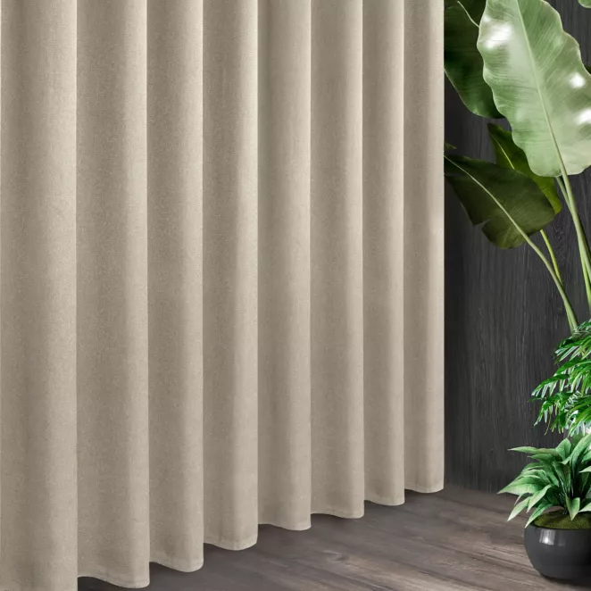 Tkanina zasłonowa strukturalna z delikatnym połyskiem z kolekcji Eva Minge