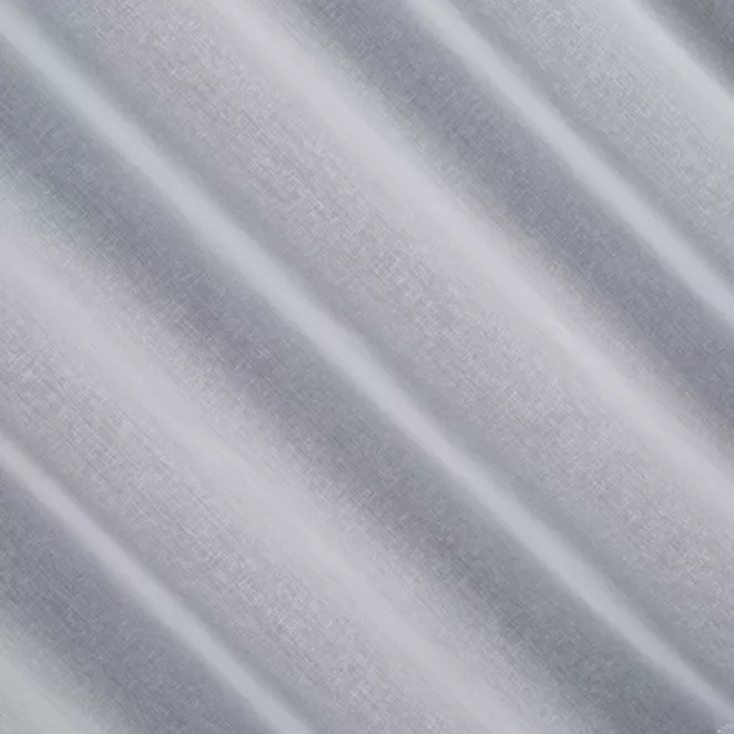 P272/4 Firana szyta na taśmie 5 cm biała z matowej cienkiej etaminy wykończonej ażurowym haftem