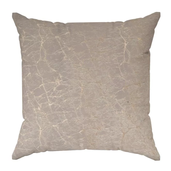 Poszewka szyta kremowo złota z tkaniny w elegancki nieregularny wzór z błyszczącą nicią i efektem 3D Italissima Eva Minge