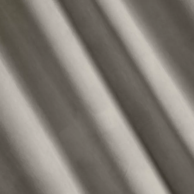 M206/3 Zasłona szyta na taśmie 5 cm ENYA szarobeżowa z miękkiej półmatowej tkaniny welwetowej