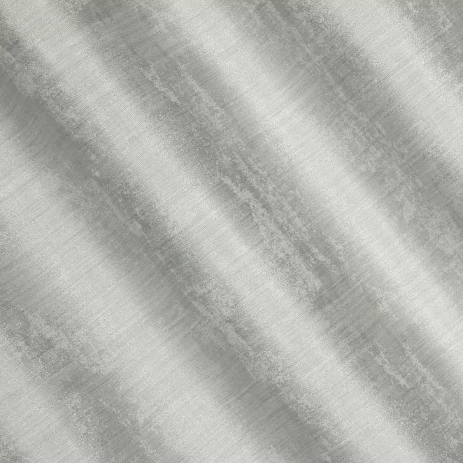 R175/1 Zasłona szyta na taśmie 5 cm srebrna z miękkiej matowej tkaniny o nieregularnym wzorze z efektem melanżu